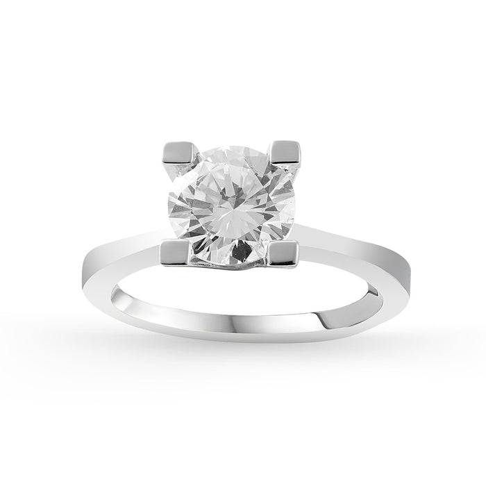Nicole Manson 1001 Solitaire Ring Lab Grown Diamond White Gold