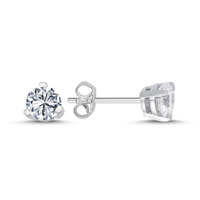 Lea Classic Gold Stud Earrings Lab Grown Diamonds