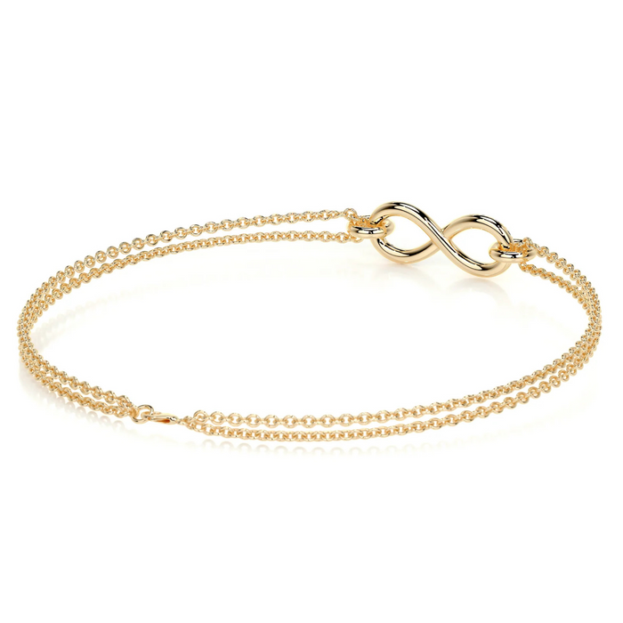 Nicole Manson 1001 Infinity Bracelet Gold with Lab-Grown Diamonds 0.14ct