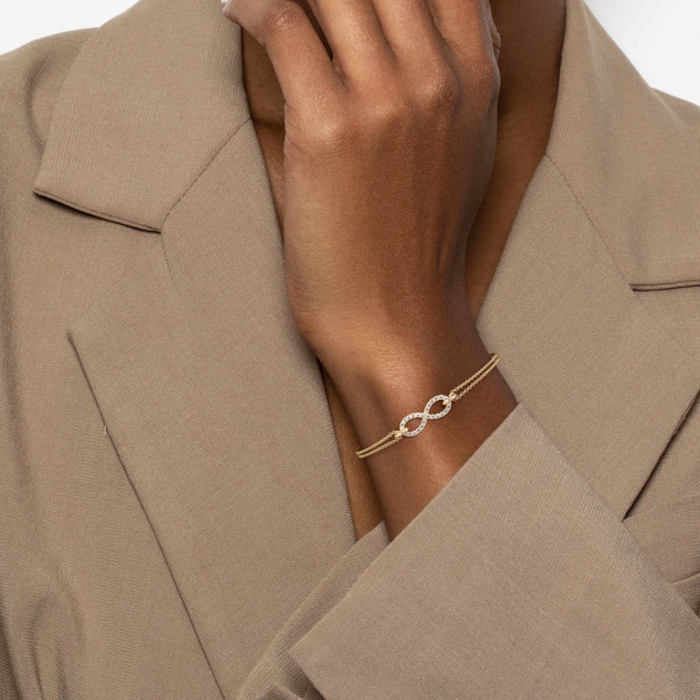 Nicole Manson 1002 Infinity Bracelet Gold with Lab-Grown Diamonds 0.26ct