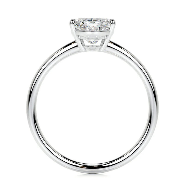 Nicole Manson 1005 Solitaire Ring Oval Lab Grown Diamond White Gold